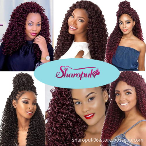 kinky curly synthetic Hair Extension jumbo crochet braid water wave bounce zz curl crochet Hair